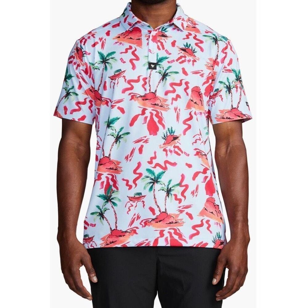NWT Bad Birdie Vibrant Golf Shirt size Small